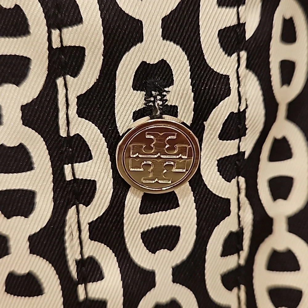 💕TORY BURCH💕 Long Sleeve Button Front Shirt Dress ~ 12 Geometric Chain Print
